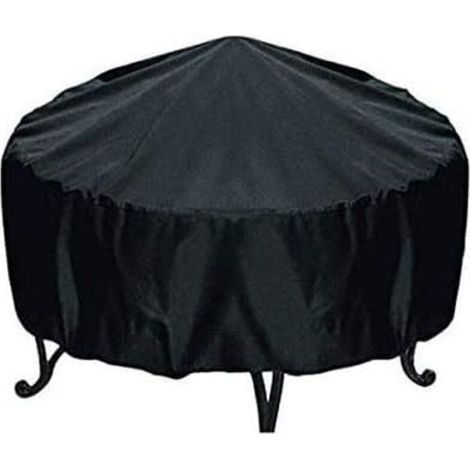 Lntyq Noir Rond Foyer Coque protégé Contre la poussière étanche d'extérieur Jardin terrasse Housse de Protection avec Cordon de Serrage pour réchaud(8636cm) (1/5)