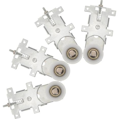 Ensemble de 4 Roulettes en Nylon 32 MM pour Portes Coulissantes de Placard Poulies Silencieuses à Haute Capacité de Charge Accessoires Robustes pour Armoires Kit pour Portes de (1/5)