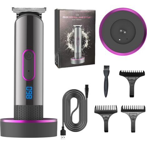 Kabelloser elektrischer Haarschneider, Haarschneideset mit 3 Führungskämmen, USB-aufladbar, für Friseursalons und den Heimgebrauch.