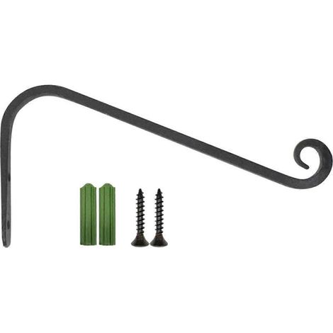 Metallene Wandhalterung zum Aufhängen von Pflanzen, Blumentöpfen, Körben, als Außenhaken, Vogelfutterhaushalterung, Windspiel oder Laterne.