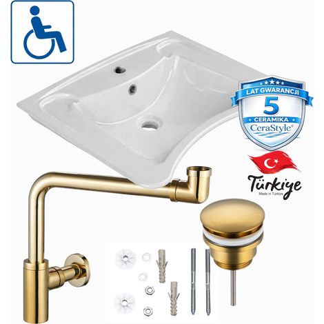 Waschbecken für Menschen mit Behinderung CeraStyle 60x50 cm (1/5)