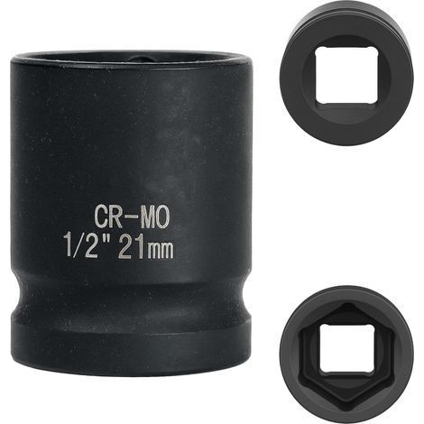 1 Douille 21mm, Acier Chrome-Molybdène, 6 Pans, Pour Clé À Choc 1/2, Vélo Et Serrure (1/5)