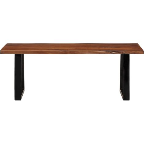 vidaXL Mesa de centro madera maciza de acacia marrón miel 110x55x40 cm (1/2)