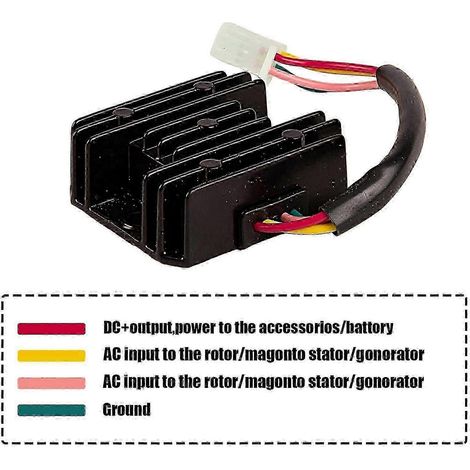 Régulateur de tension 12V à 4 fils compatible avec les motos GY6 CG CB 150cc 200cc 250cc (1/5)