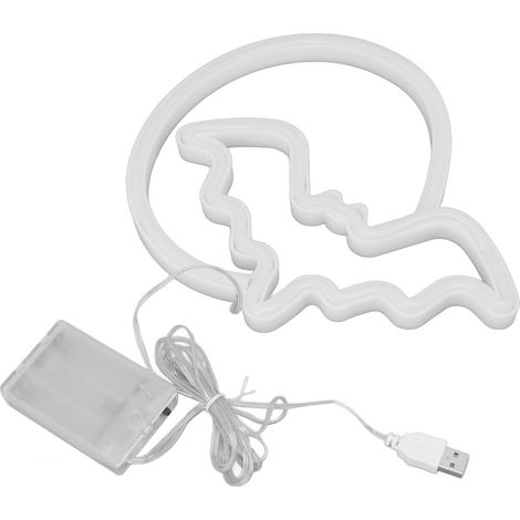 Enseignes lumineuses néon Lune et Chauve-souris, LED, alimentées par batterie USB, pour décoration murale, chambre, bar ou fête d'Halloween. (1/5)