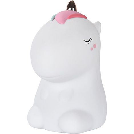 Veilleuse licorne en silicone blanche, rechargeable sans fil (1/5)