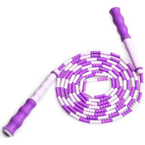 Corde à sauter à perles, corde à sauter ajustable pour adultes et enfants, corde de vitesse anti-nœuds pour entraînement de boxe, fitness et perte de poids
