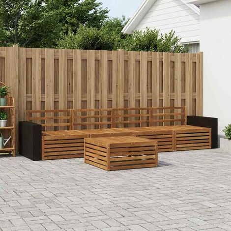 vidaXL Outdoor Sofa Set 5 pcs Natural Solid Acacia Wood (1/5)