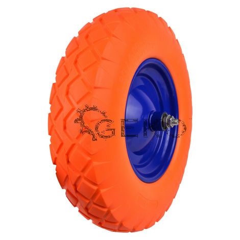 Geko G71024 Rueda PU, 4.00-8 Con Borde, Multicolor