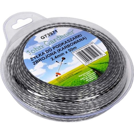 Hilo desbrozadora reforzado (engarzado) de 2,4 mm x 50 m (10/40) (1/5)