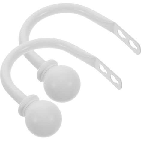 Sets de Embrasses de Rideaux Forme en U Lot de 2 Blanc, Solution Stable et Esthétique Crochets Muraux pour Rideaux pour Décorations de Maison (1/5)