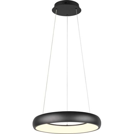 Lampada a sospensione Cardona Trio nera anello 46cm LED 29W (1/3)