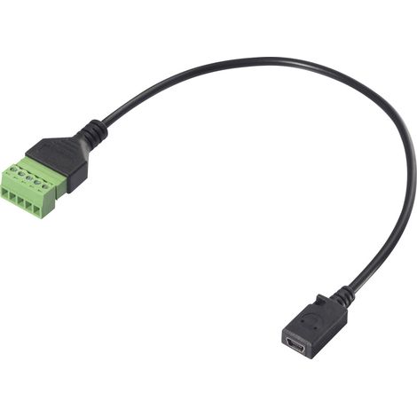 Renkforce USB 2.0 Adapterkabel [1x USB 2.0 Buchse Mini-B - 1x Klemmanschluss] RF-6443962 30 cm PVC-M (1/3)