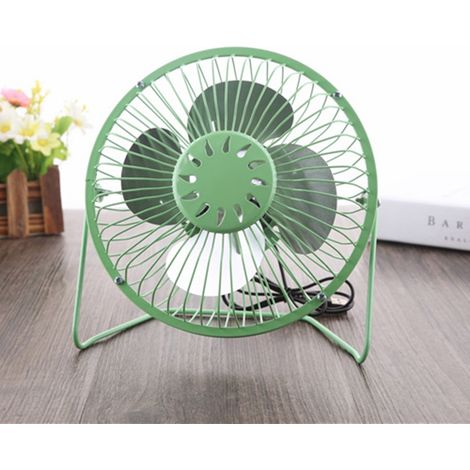 TYU Mini-Tischventilator, leise, grün, für Studentenwohnheime, USB-tragbar, geräuscharm (1/5)