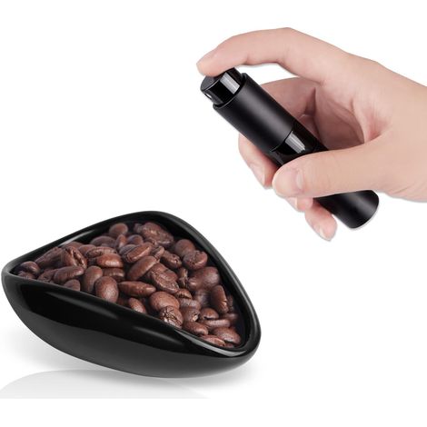 Kit doseur de café en grains antistatique 8 ml avec vaporisateur, accessoire en céramique pour la maison, les cafés et les baristas, noir (1/5)