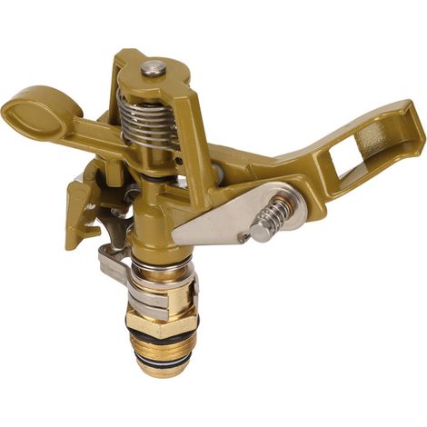 Tête d'arrosage automatique à filetage mâle G1/2, rotation à 360°, portée de 15 m, pour l'irrigation de pelouses, terrasses et jardins. (1/5)