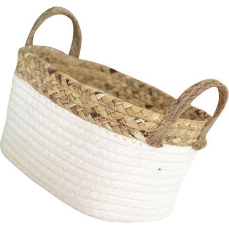 Panier de Rangement Corde de Coton Tressée avec Anses Organiseur Polyvalent pour Bureau Cuisine et Chambre Corbeille de Rangement Décorative et Pratique (1/5)