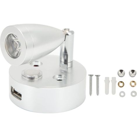 Lampada da lettura a LED 10V-30V per camper, lampada da comodino a faretto LED 3000K bianco caldo, lampada da lettura per barca, camper, roulotte, autocaravan