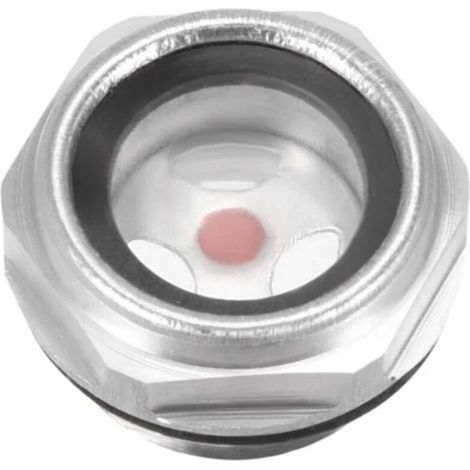 Indicatore di livello dell'olio in vetro da 1/2 PT – Raccordi in alluminio con filettatura maschio – O-ring per serbatoio del compressore (1/5)