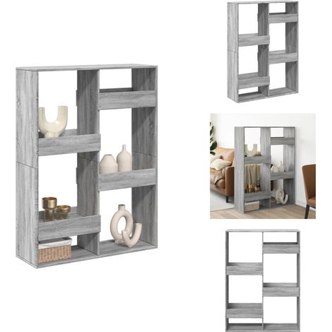 Cloison de séparation sonoma gris 100x33x135 cm bois ingénierie - Cloison De Séparation - Cloisons De Séparation - Séparateur De Pièce - Cloison De Bureau (1/5)
