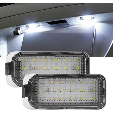 LED-Kennzeichenbeleuchtung 12V 3200K 18 LEDs x2 für Focus DYB 10-DC12V, warmweiße Kennzeichenbeleuchtung, 2-teiliges Kennzeichenbeleuchtungsset. (1/5)