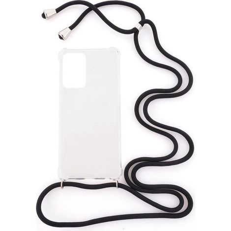 Coque arrière souple avec cordon pour Samsung Galaxy A72 - Noire - Étui de protection (1/4)
