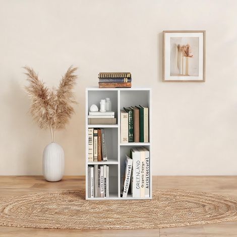 Bibliothèque blanc en panneau de particules 50 x 24 x 80 cm (1/5)