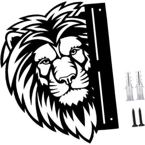 Tierfiguren aus Metall, Tiersilhouetten, Gartenstecker, Tierfiguren aus Metall für den Gartenzaun, Tiersilhouetten für den Rasen-lion (1/5)