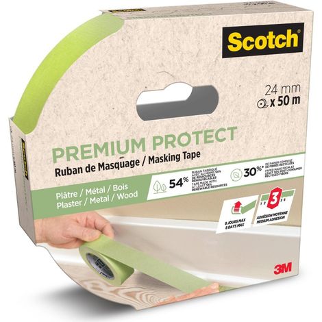 Ruban de masquage SCOTCH l.24 mm x L.50 m premium protect (1/3)