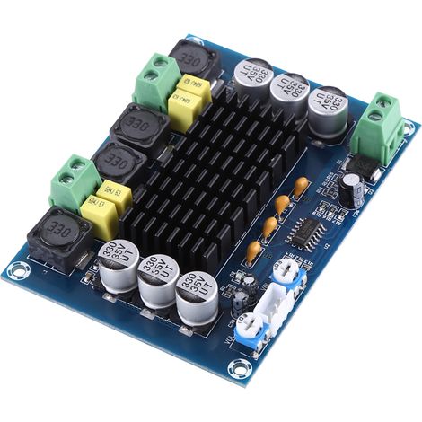 Amplificateur Audio Stéréo Numérique 2 Canaux Haute Puissance 120W+120W DC12-26V (1/5)