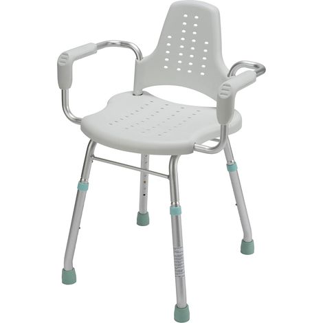 Croydex Shower Seat with Arms, Bath Stool with Anti-Slip Feet, Disability Aid (1/5)