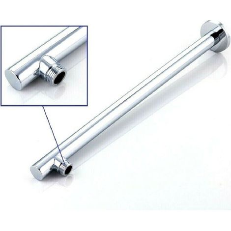 Cleafe - Braccio Per Soffione Doccia Tondo In Ottone Cromato Completo Di Rosone 40cm - (1/2)