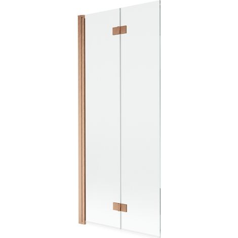 Mexen Mist paroi de douche 2 volets gauche 80 x 150 cm, transparent, cuivre brossé - 8A9-080-002-65-00-L