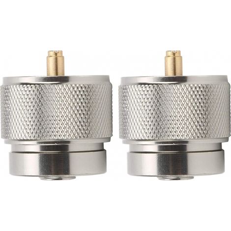 BEBUSINGOTO Adaptador de estufa de camping de 2 piezas, convertidor de gas portátil, convertidor de cilindro de gas de casete pequeño para exteriores (1/5)