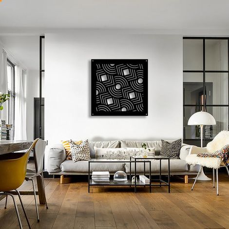 AIM - Pannello in PVC traforato - Parasole - Misura: 48x48 cm - Colore: nero (1/3)