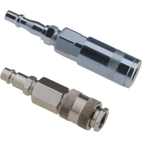Raccords pneumatiques Euro et PCL – Kit de 4 pièces 1/4 po – Adaptateurs à dégagement rapide BSP – Matériau métallique galvanisé (1/5)