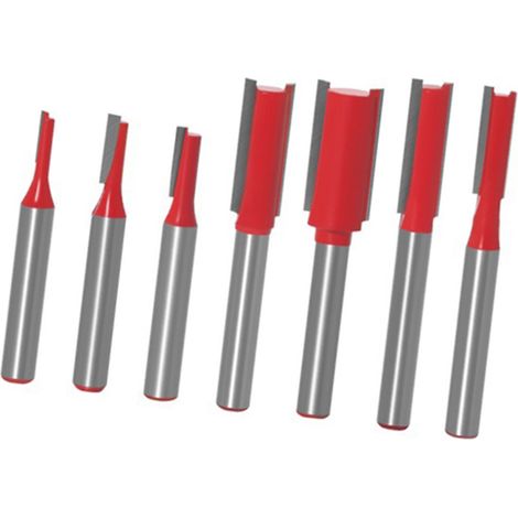 7-teiliges Fräser-Set, 1/4"-Schaft, hochfester legierter Kohlenstoffstahl, Holzbearbeitungs-Fräser (1/5)