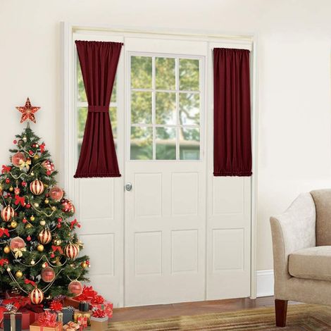 Rideau de porte occultant monobloc - rideau à œillets pour porte coulissante en verre, écran d'intimité, blocage de la lumière pour porte-fenêtre d'entrée