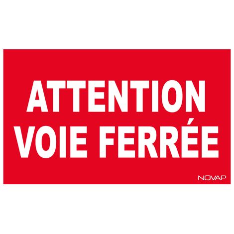 Panneau Attention voie ferrée - Rigide 330x200mm - 4160078