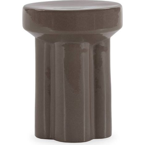 Tabouret en céramique brune sculptural - Brun (1/5)