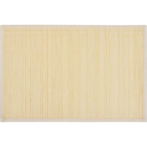6 Napperons en bambou 30 x 45 cm Nature (1/4)