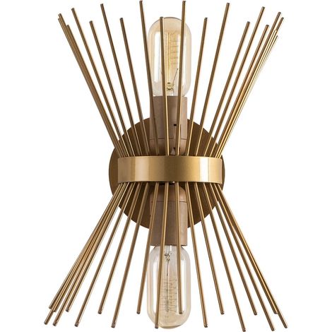 Lámpara de Pared Catola, casquillo e27 máx 40 w, Interior, Aplique de metal, oro