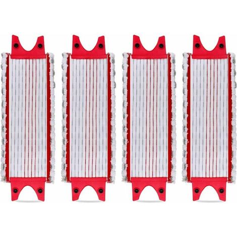 Lot de 4 Replacement Microfibre Pad pour Vileda EasyWring Ultramax/ 1-2 Spray Tampons de Microfibre pour Vileda Ultramax, UltraMax, UltraMax Plus et Easy Wring UltraMax Carlin