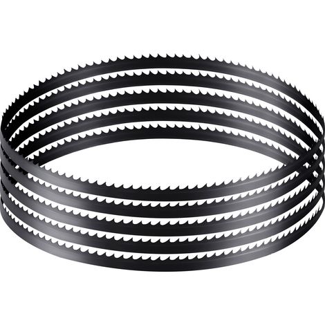 Lame de Scie à Ruban 1511x6,35x0,35 mm 6 TPI Dents Affûtées Trempées 15 HRC Acier Carbone Haute Résistance Lame Remplacement Compatible Principales Marques de Scies à Ruban pour Travail du Bois (1/5)