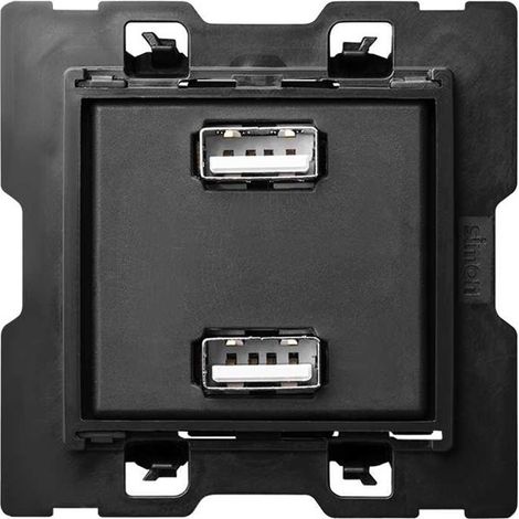 SIMON 100 - Cargador USB 2 bocas 10000381-039 (1/2)