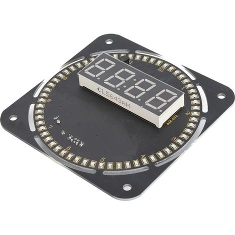 Kit de montage d'horloge numérique à 4 chiffres avec minuterie automatique, luminosité réglable, affichage de la température, alimentation 5 V CC. (1/5)