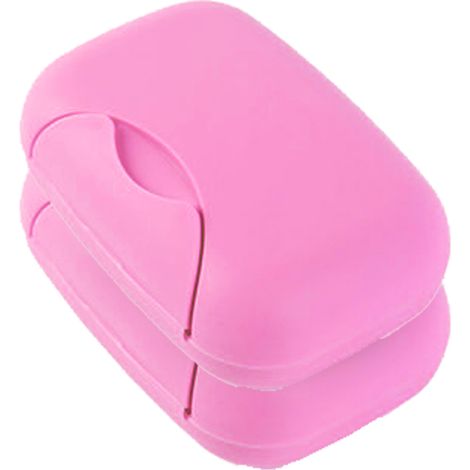 jaboneras, de plástico ligero, con base texturizada antiadherente, ideales para viajes, acampadas y excursiones. (1/5)