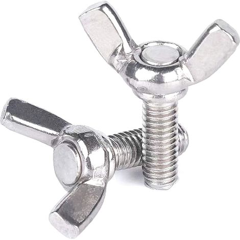 Lot de 20 vis papillon M5 en acier au carbone plaqué zinc pour équipement électronique - 0,8 x 20 mm (1/5)
