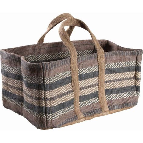 Sac à bûches en toile de jute épaisse Pampa (1/2)