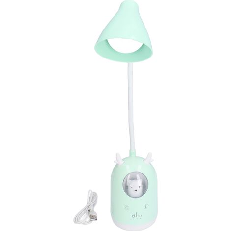 Lampe de table avec variateur d'éclairage USB rechargeable, lumière douce orientable, veilleuse multicolore pour bureau maison. (1/5)